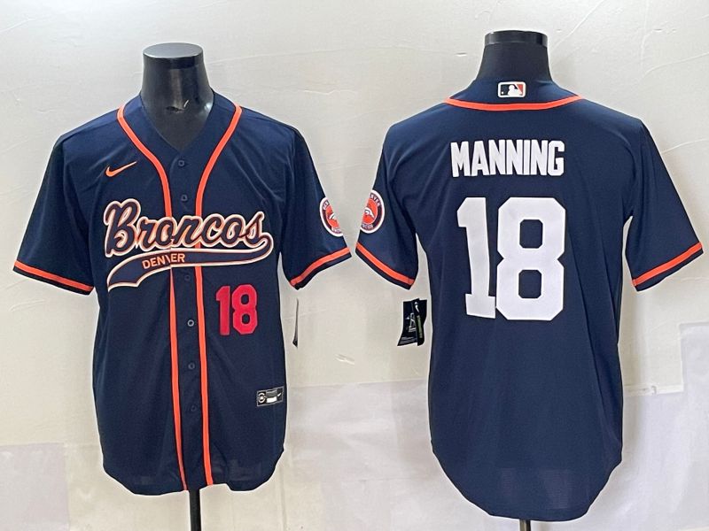 Men 2025 Denver Broncos #18 Manning Blue  joint name 2024 Nike Limited NFL Jersey style 2->denver broncos->NFL Jersey